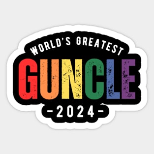 World's Greatest Guncle 2024 - lgbt gay uncle Guncle's Day  humorous brother gift Sticker